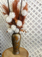 Rustic Woodland Fall Floral Arrangement in Decorative Vase
