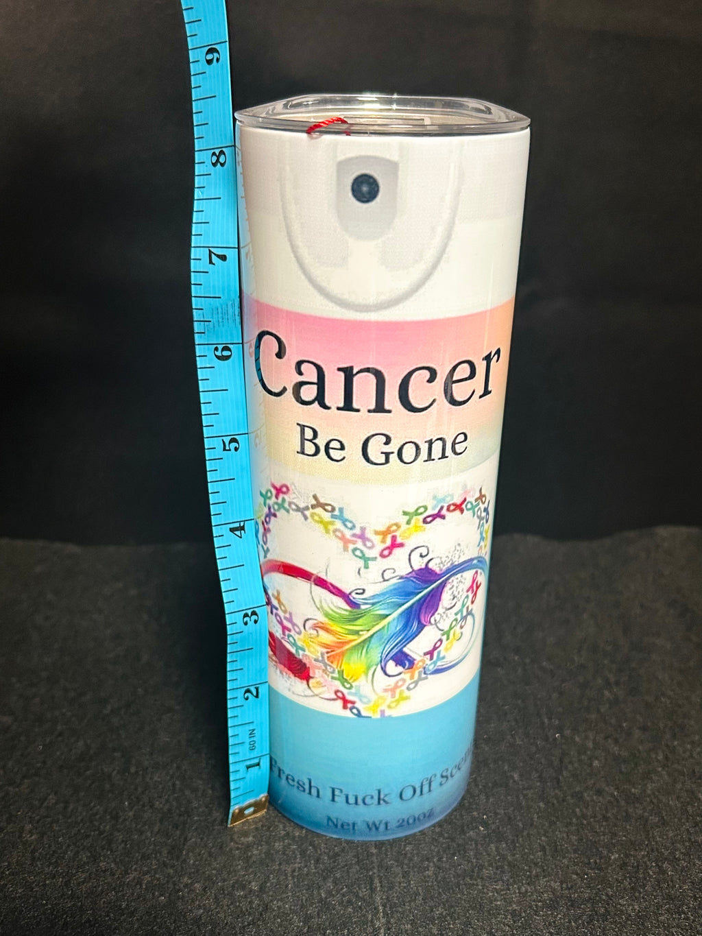 Cancer Be Gone Novelty Stainless Steel Tumbler | Awareness Ribbon