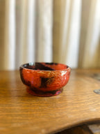 Walnut Wood & Red Resin Handcrafted Trinket Bowl
