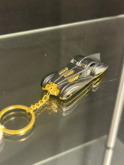 Black Hot Rod Car Keychain