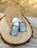 Alice in Wonderland Miniature Book Dangle Earrings