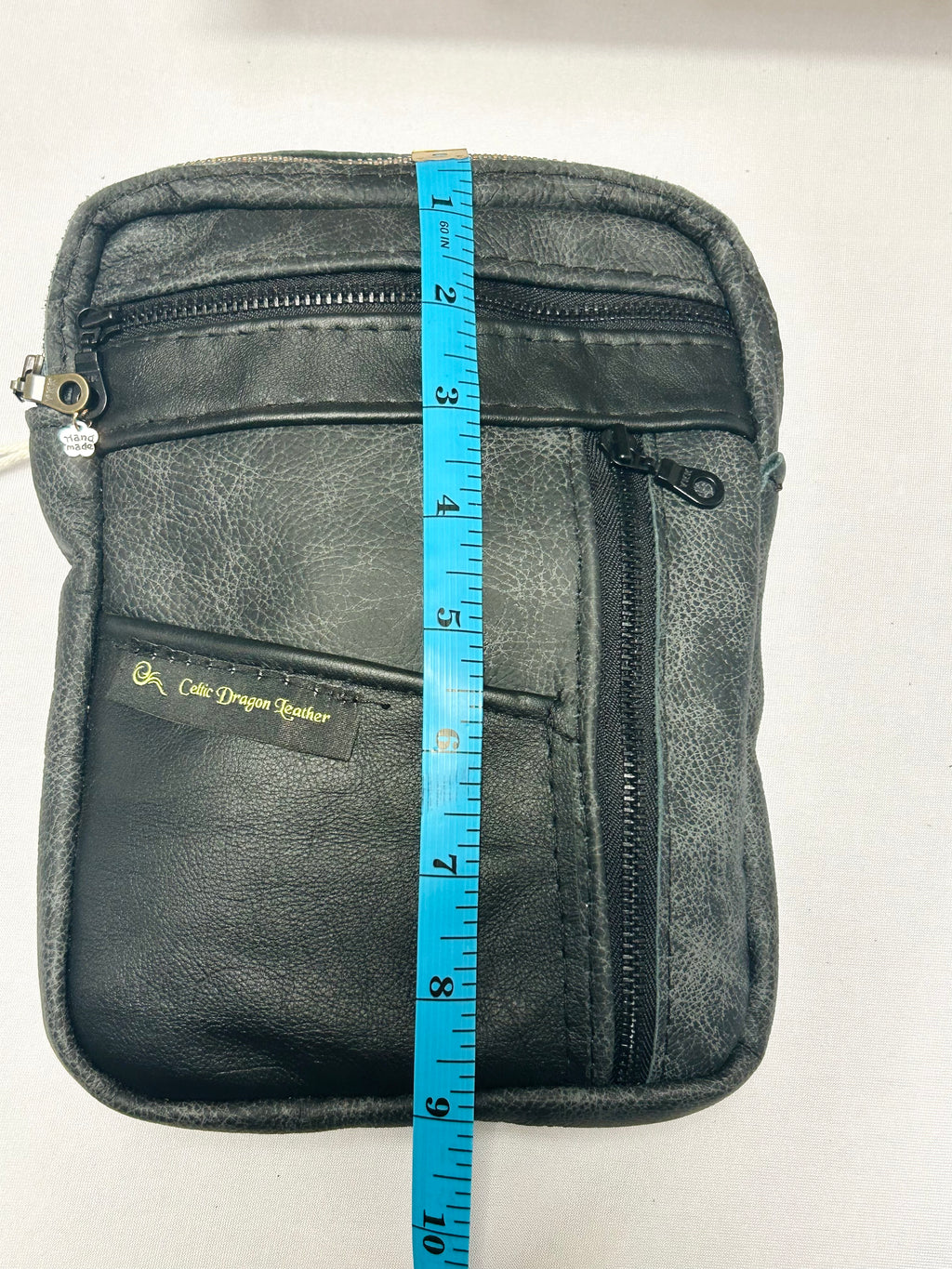 Handcrafted Black Leather Crossbody Bag Star Wars Lining Artisan Purse