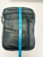 Handcrafted Black Leather Crossbody Bag Star Wars Lining Artisan Purse