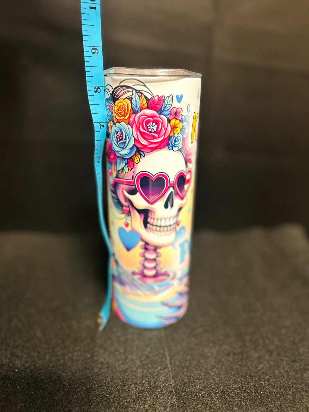 Kindness Before Poison Stainless Steel Tumbler | Floral Skeleton