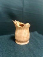 Handcrafted Maple Burl Hollow Form Decorative Wood Vase Live Edge Rustic Home Décor