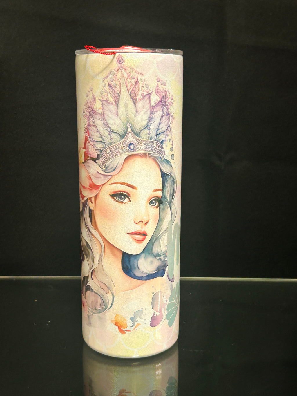 Mermaid Stainless Steel Tumbler with Lid Beach Ocean Travel Cup