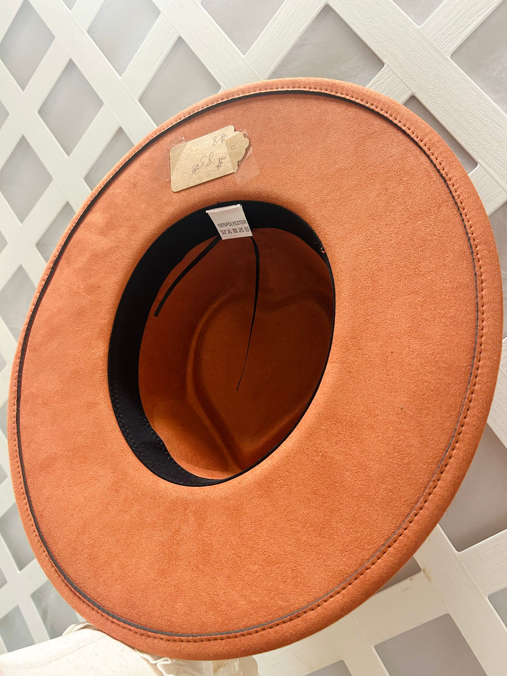 Hand-Burned Floral Western Hat with Turquoise Accent Band