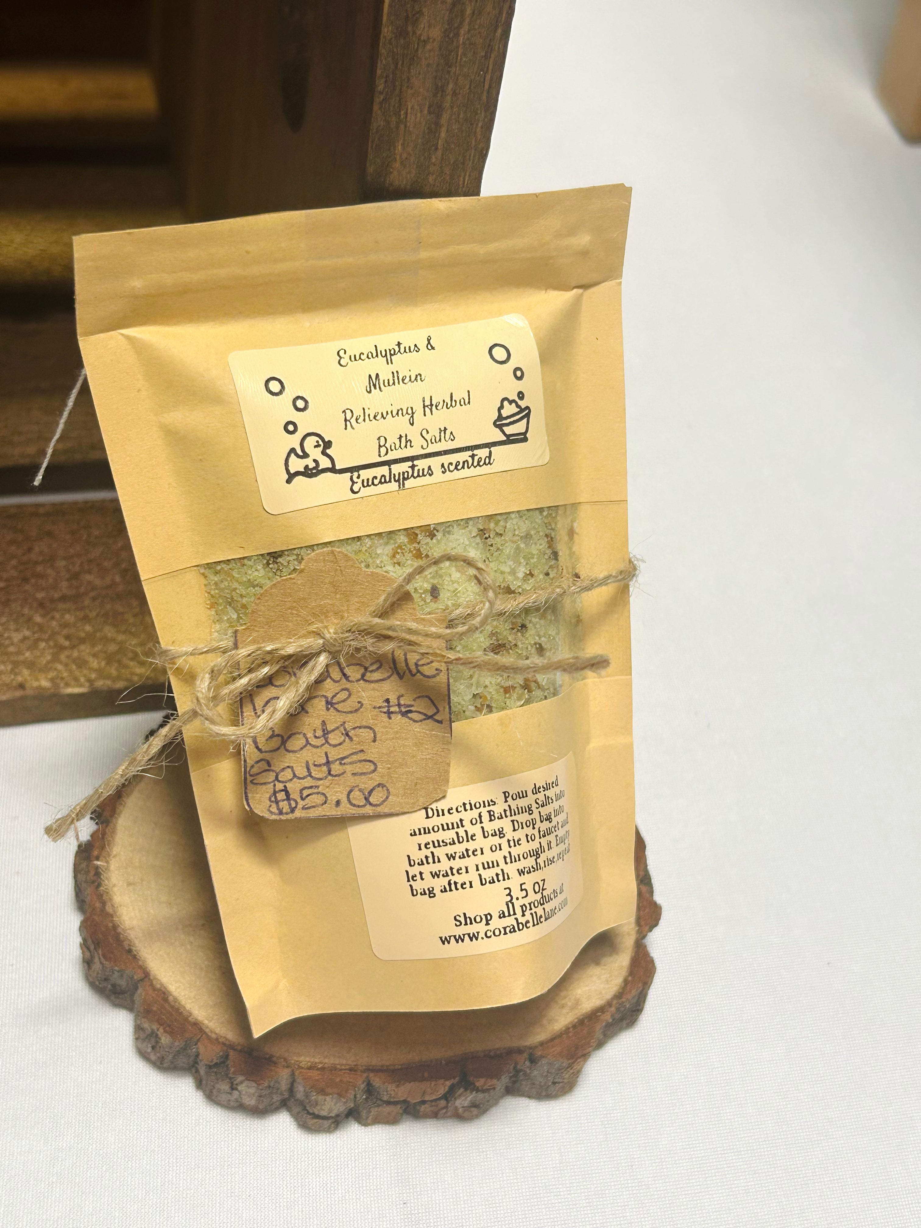 Eucalyptus Herbal Bath Salts Relaxing Epsom & Himalayan Salt Bath Soak
