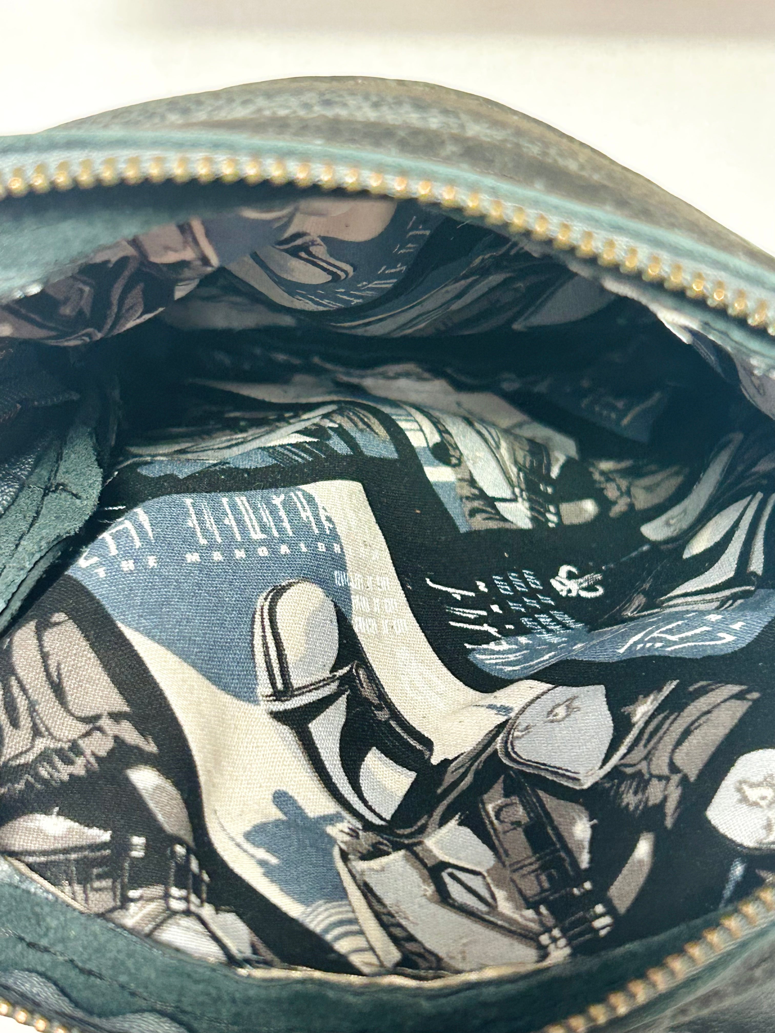 Handcrafted Black Leather Crossbody Bag Star Wars Lining Artisan Purse