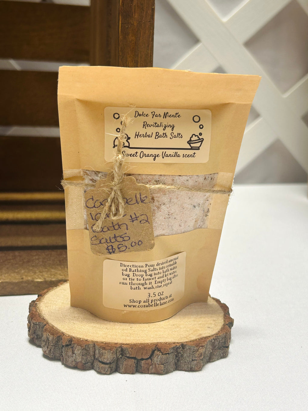 Sweet Orange Vanilla Herbal Bath Salts Epsom & Himalayan Salt Soak