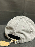 Hand Painted Sunflower Baseball Cap with Bees Gray Cotton Hat One of a Kind Floral Art