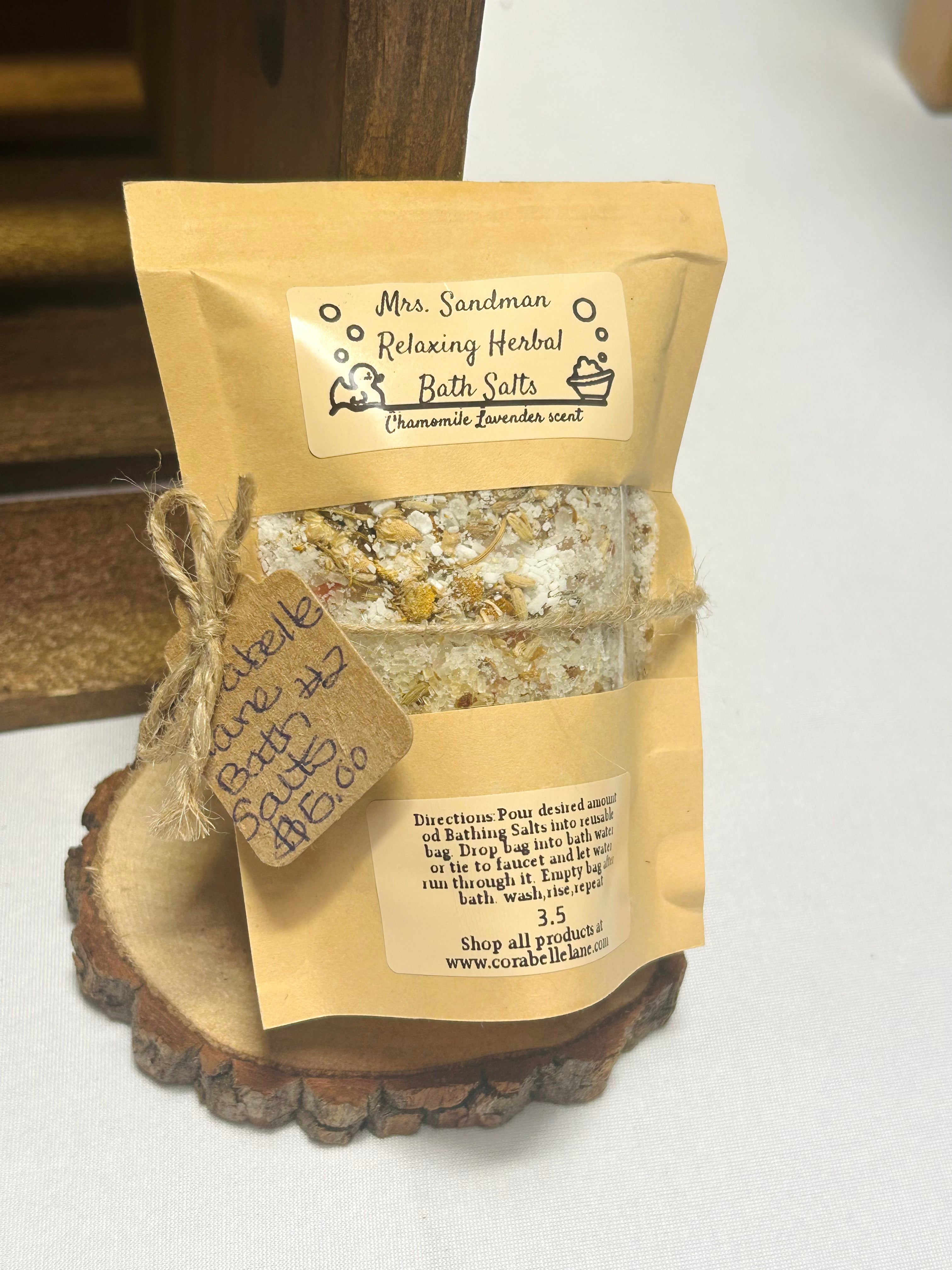 Chamomile Lavender Herbal Bath Salts Relaxing Epsom & Himalayan Salt Bath Soak