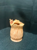 Handcrafted Maple Burl Hollow Form Decorative Wood Vase Live Edge Rustic Home Décor