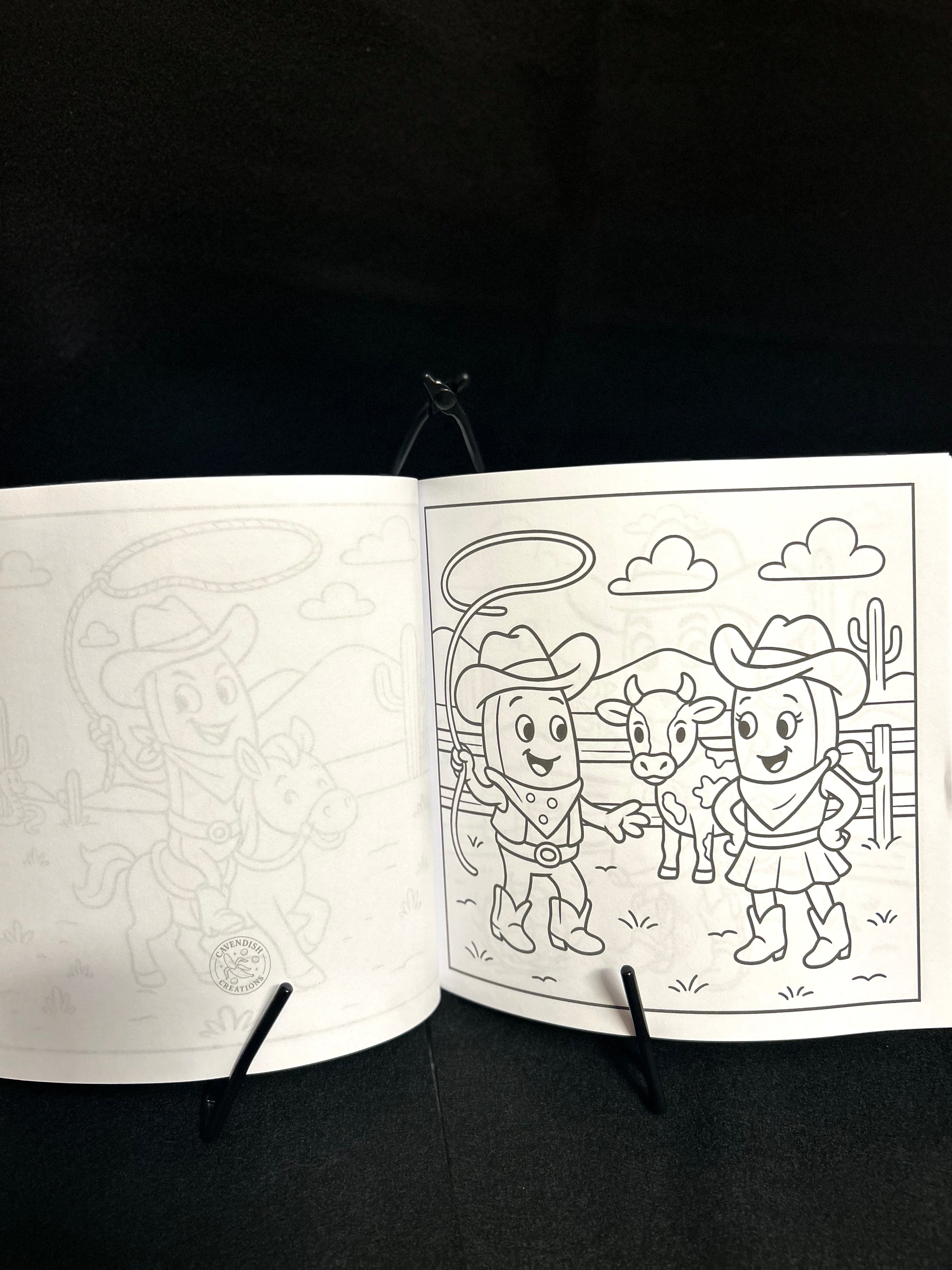 The Banana Frontier Wild West Coloring Book for Kids & Families