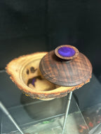 Live Edge Oak Burl Bowl with Walnut Lid