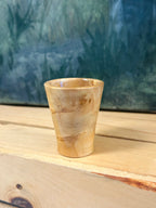 Handcrafted Maple Burl Wood Shot Glass Rustic Natural Grain