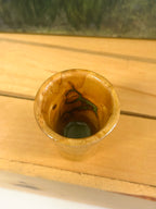 Handcrafted Maple Burl Wood Shot Glass Rustic Natural Grain