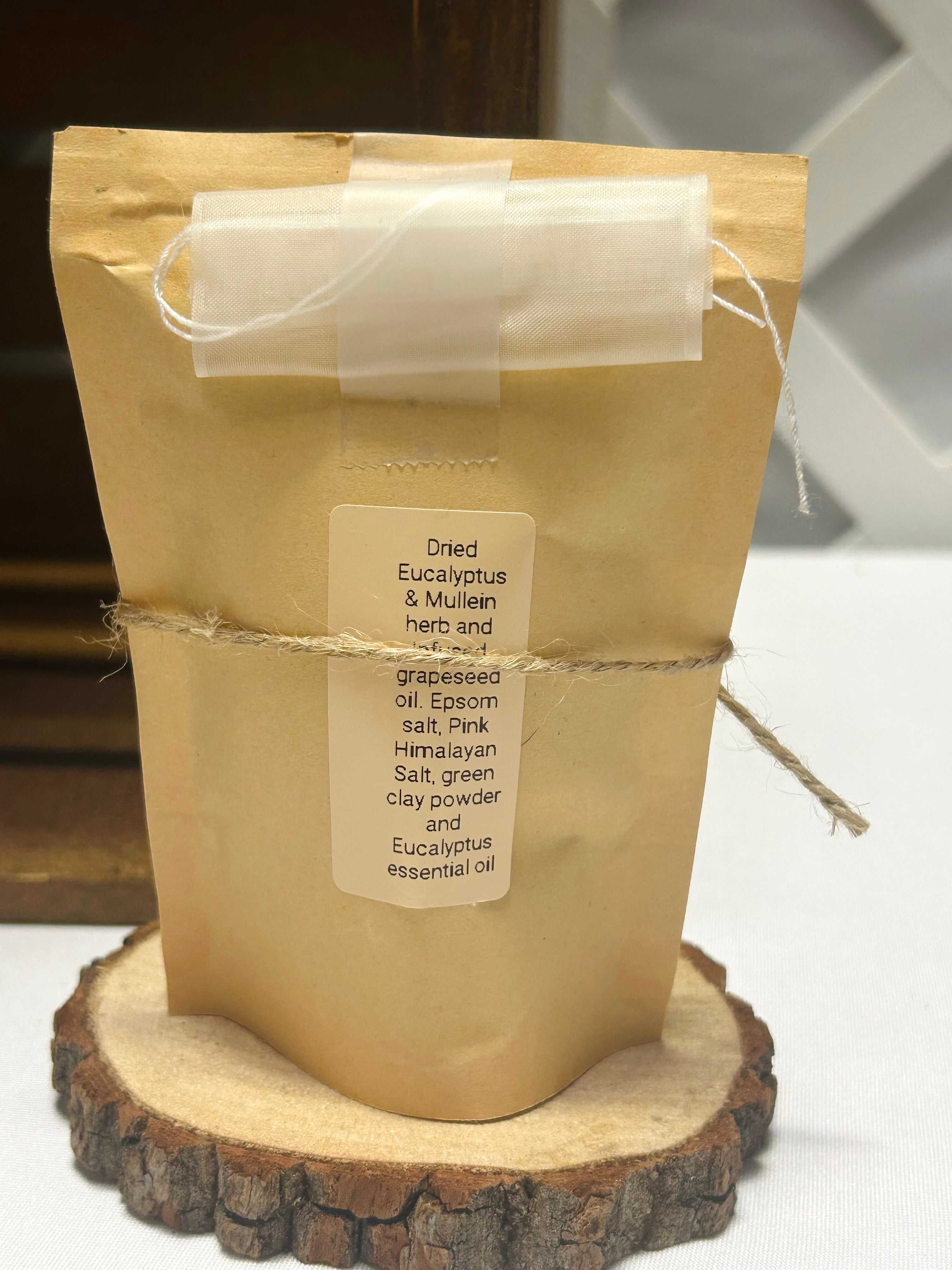 Eucalyptus Herbal Bath Salts Relaxing Epsom & Himalayan Salt Bath Soak