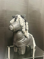 Handcrafted Leather Horse Purse Black Horse Crossbody Bag
