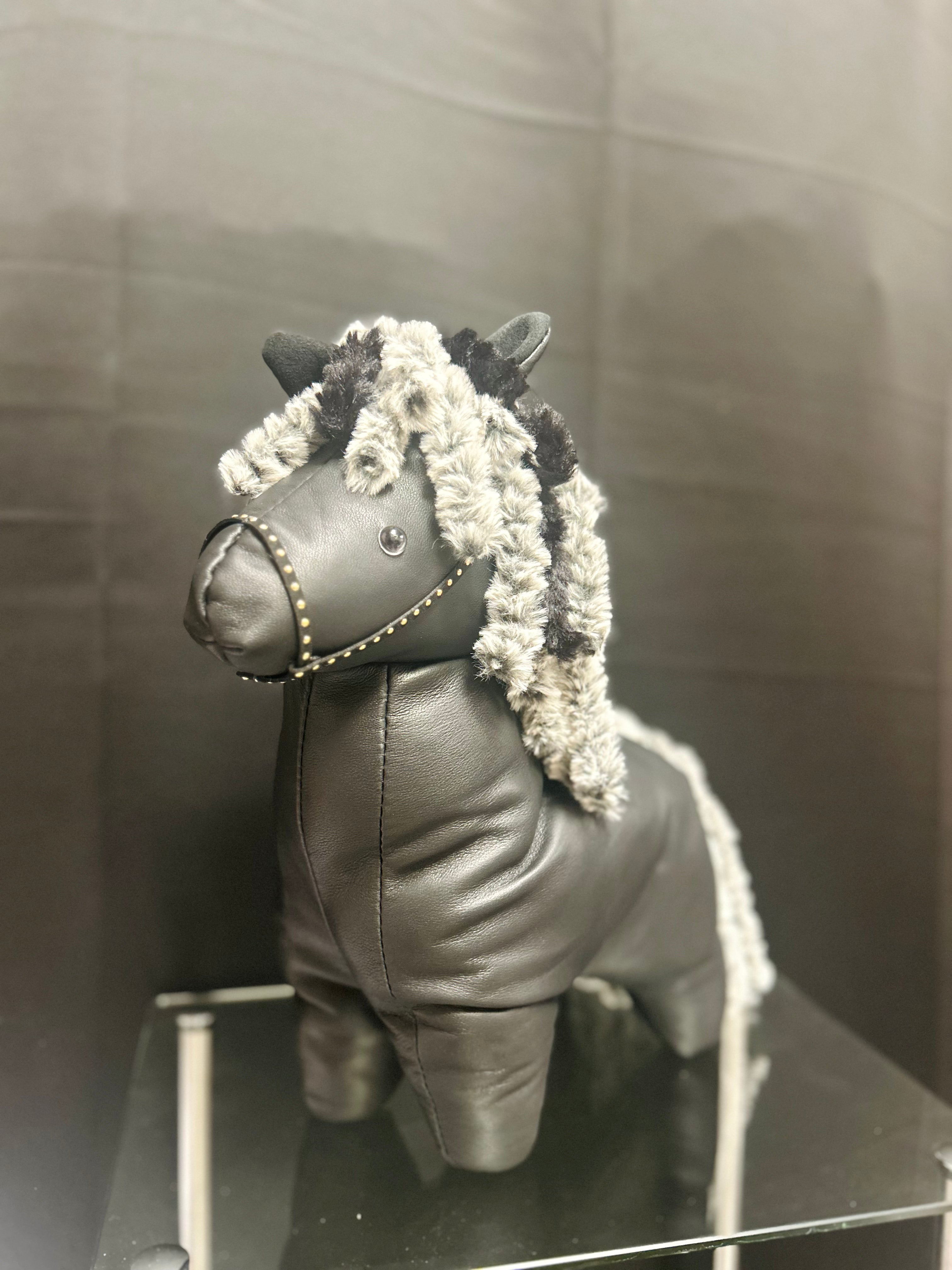 Handcrafted Leather Horse Purse Black Horse Crossbody Bag