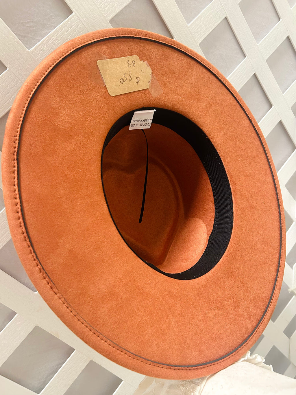 Hand-Burned Floral Western Hat with Turquoise Accent Band