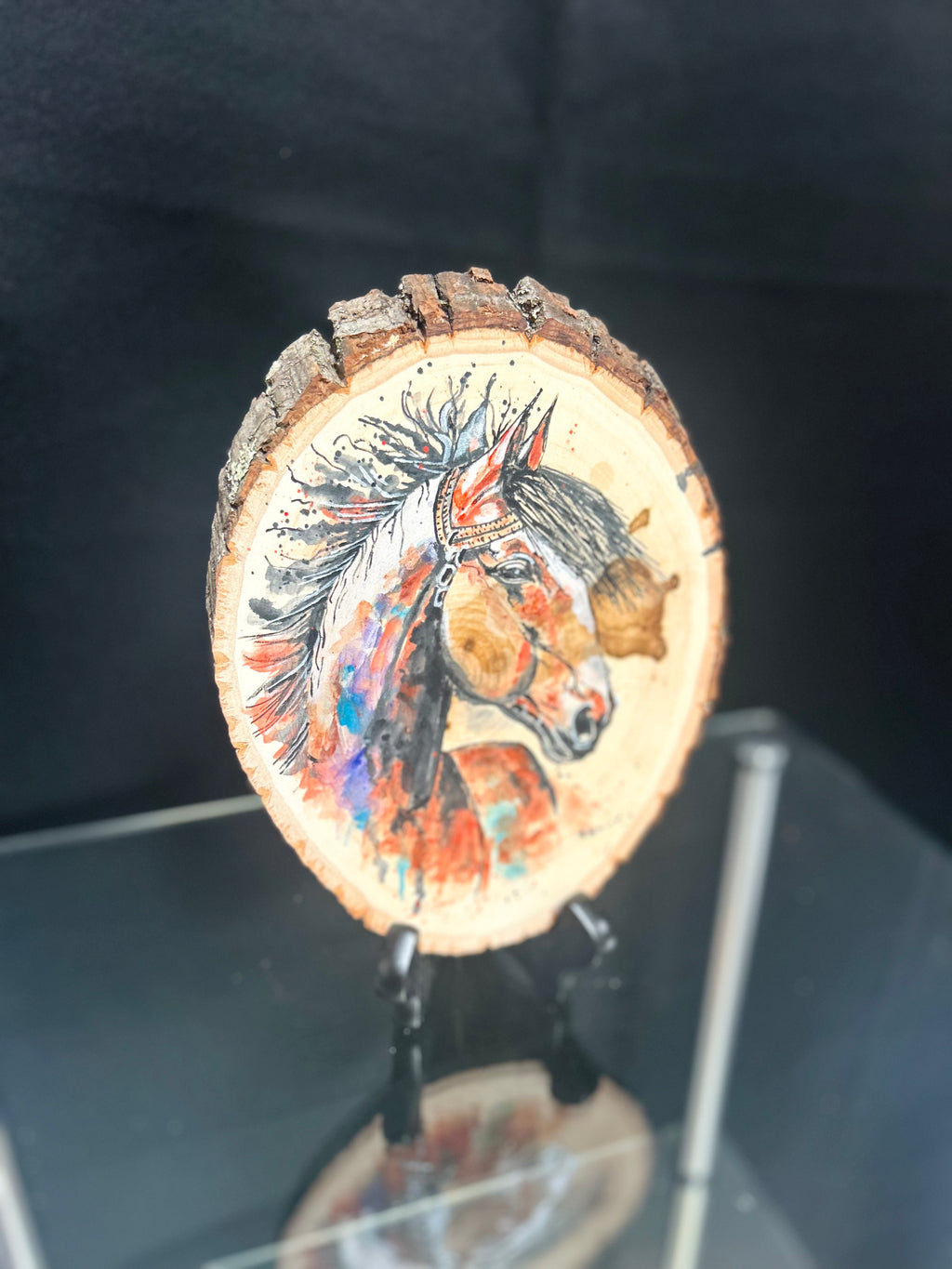 Hand-Painted Horse Wood Wall Art Western Rustic Decor
