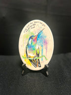 Hand-Painted Hummingbird Wood Wall Art with Rumi Quote