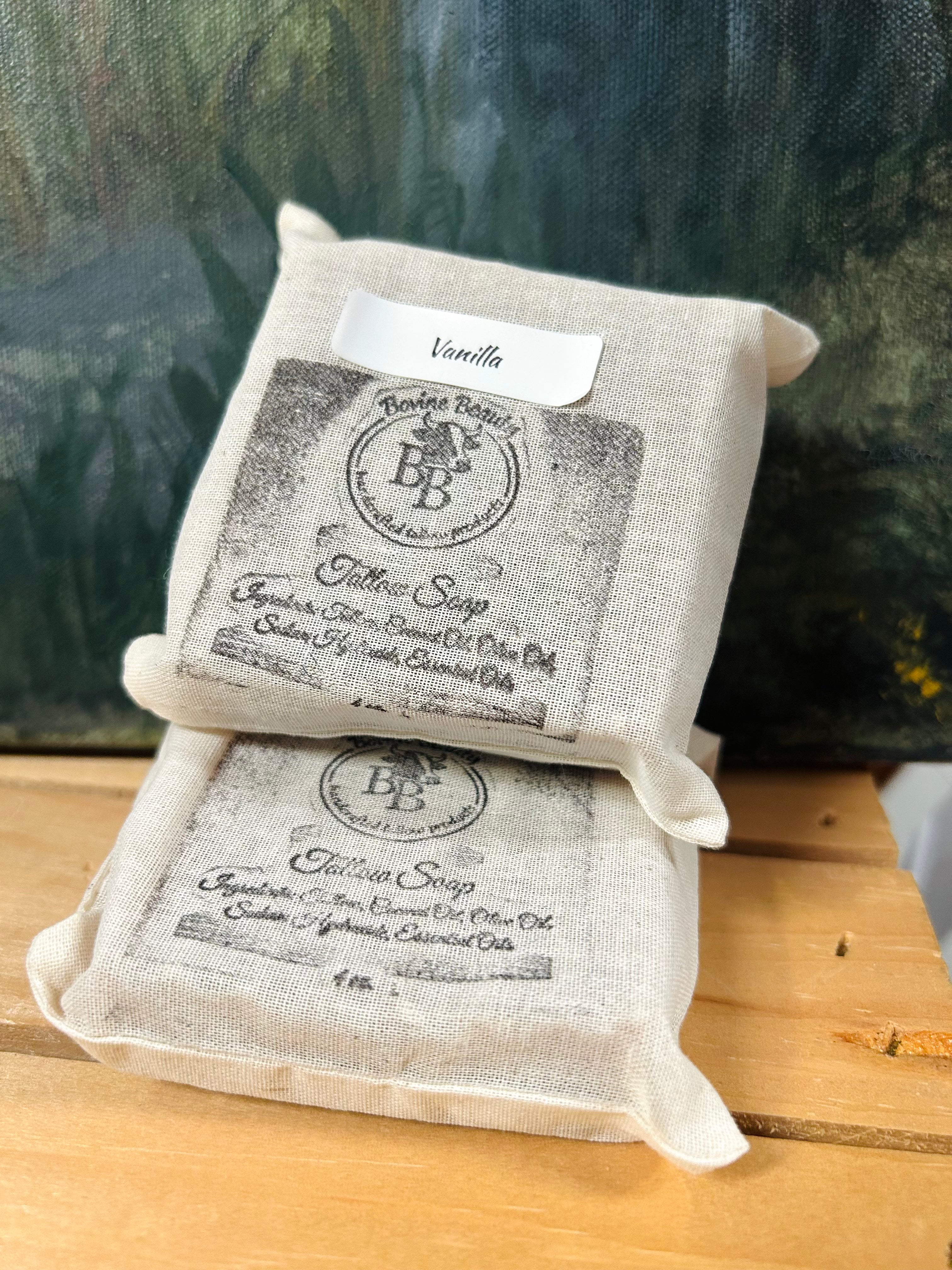 Vanilla Tallow Soap Handcrafted Natural Soap Bar 4 oz
