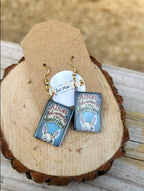 Alice in Wonderland Miniature Book Dangle Earrings