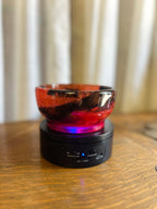 Walnut Wood & Red Resin Handcrafted Trinket Bowl