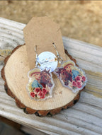 Cowgirl & Horse Acrylic Dangle Earrings