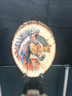 Hand-Painted Horse Wood Wall Art Western Rustic Decor
