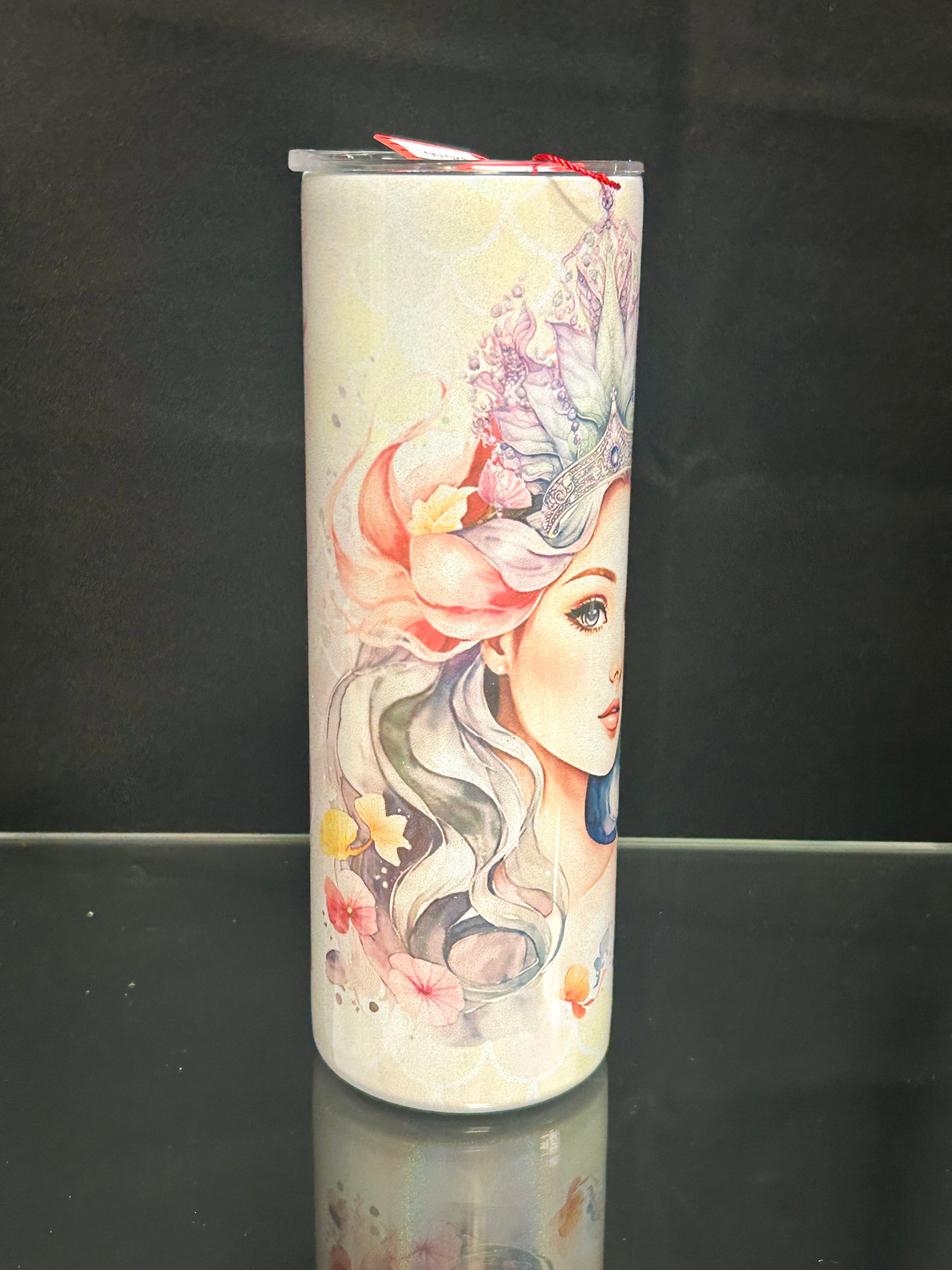 Mermaid Stainless Steel Tumbler with Lid Beach Ocean Travel Cup