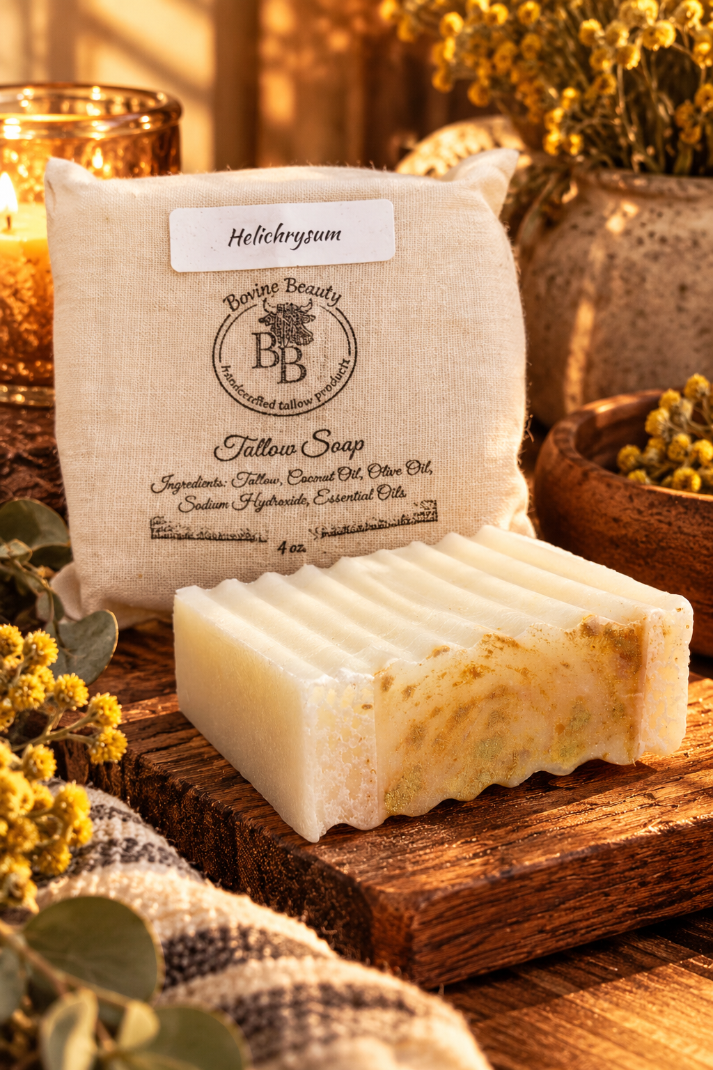 Helichrysum Tallow Soap – 4 oz