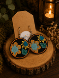 Sunflower Embroidered Dangle Earrings