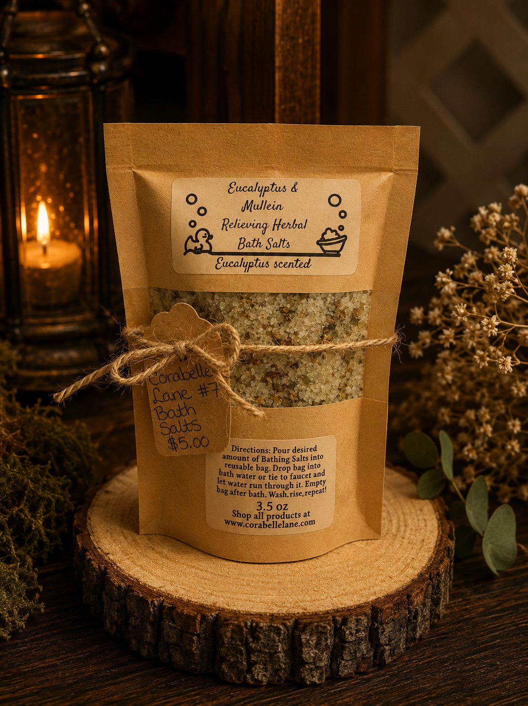 Eucalyptus Herbal Bath Salts Relaxing Epsom & Himalayan Salt Bath Soak