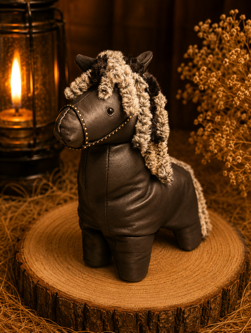Handcrafted Leather Horse Purse Black Horse Crossbody Bag