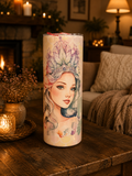 Mermaid Stainless Steel Tumbler with Lid Beach Ocean Travel Cup