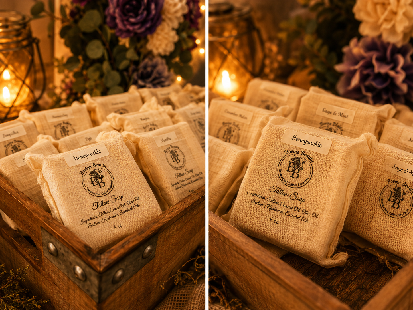 Vanilla Tallow Soap Handcrafted Natural Soap Bar 4 oz