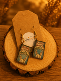 Alice in Wonderland Miniature Book Dangle Earrings