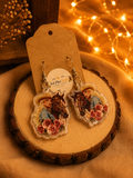 Cowgirl & Horse Acrylic Dangle Earrings