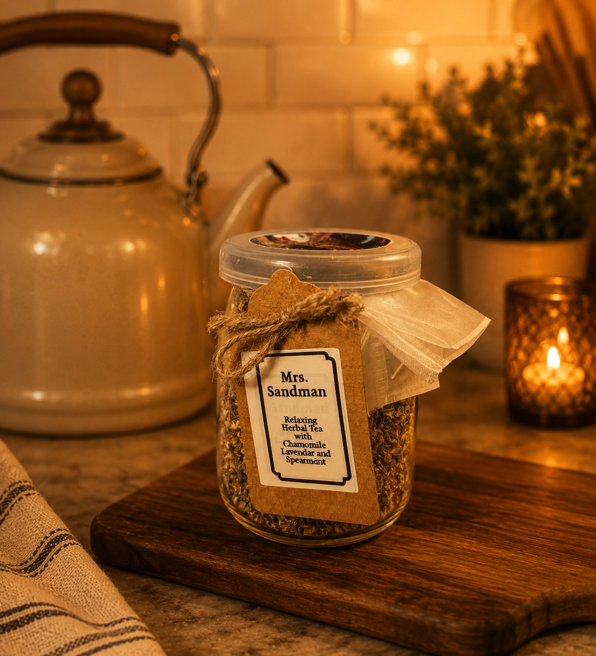 Mrs. Sandman Relaxing Herbal Tea Blend Chamomile, Lavender & Spearmint