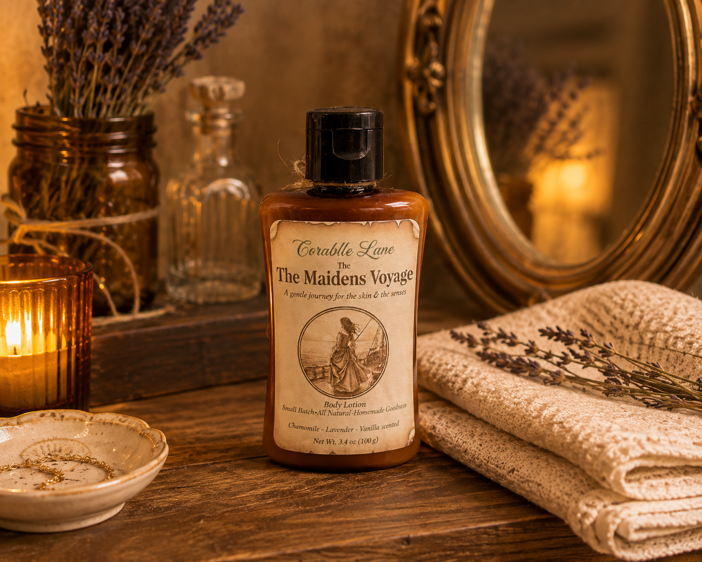 The Maiden’s Voyage Natural Body Lotion Chamomile, Lavender & Vanilla