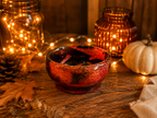 Walnut Wood & Red Resin Handcrafted Trinket Bowl