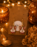Corgi Dog Dangle Earrings Cute Enamel Puppy Earrings